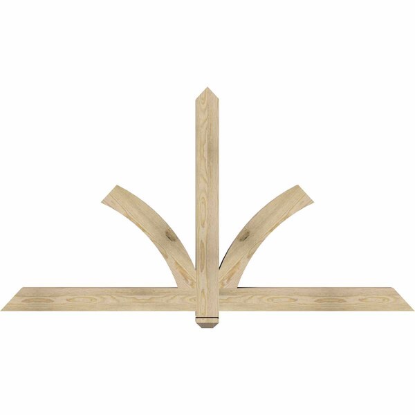Ekena Millwork Redmond Rough Sawn Timber Gable Bracket, Douglas Fir, 72"W x 39"H x 4"D x 4"F, 13/12 Pitch GBW072X39X0404RED00RDF - main